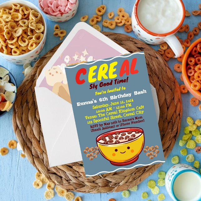 Sugar Rush and Sweet Surprises: A Cereal Party Invitation (Creator Uploaded)