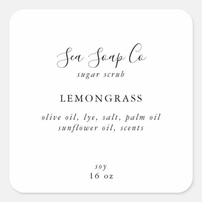 Sugar Scrub Stickers (Front)