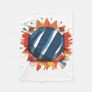 Sugar Shock : Memphis design + bold flat colors Fleece Blanket