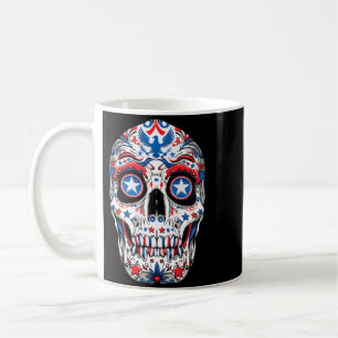 Sugar Skull 4th Of July Fourth Kids Boys Girls Coffee Mug