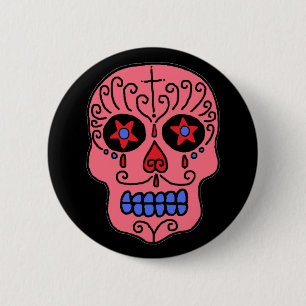 Sugar Skull 6 Cm Round Badge