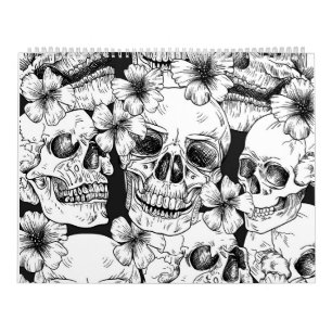 Sugar skull adult colouring Calendar