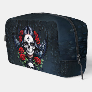 Sugar Skull Angel with Roses. Dopp Kit