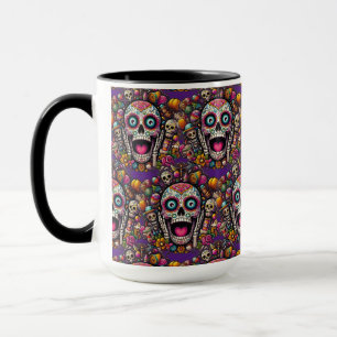 Sugar Skull Art - Candy Skull Surprise Mug