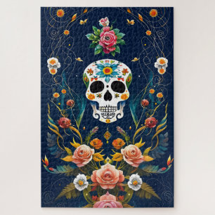 Sugar Skull Art - Celebrate Tradition Jigsaw Puzzle