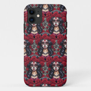 Sugar Skull Art - Cultural Canvas Case-Mate iPhone Case