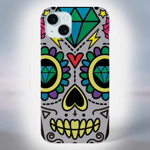 Sugar Skull Art, Day of the Dead iPhone 15 Mini Case