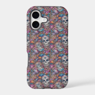 Sugar Skull Art - Day of the Dead Swirl