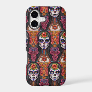 Sugar Skull Art Featuring Girl in Skull Makeup
