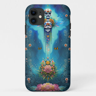 Sugar Skull Art-Festive Spirit Dia de los Muertos Case-Mate iPhone Case