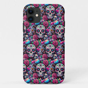 Sugar Skull Art - Floral Immortality Case-Mate iPhone Case