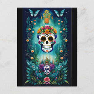 Sugar Skull Art - Inspired by Mexican Traditions Postcard
