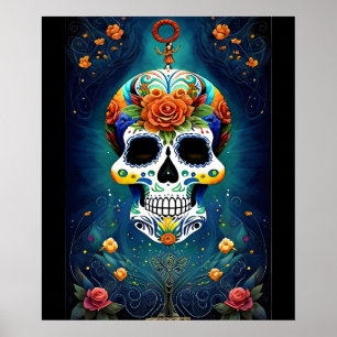 Sugar Skull Art - Mexican Magic Poster