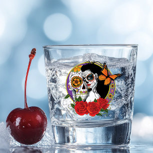 Sugar SKull Art Nouveau Shot Glass