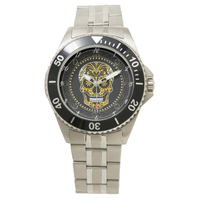 Sugar Skull Art -  Spirit of Mexico Watch (Front)