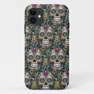 Sugar Skull Art - Steampunk Meets Tradition Case-Mate iPhone Case