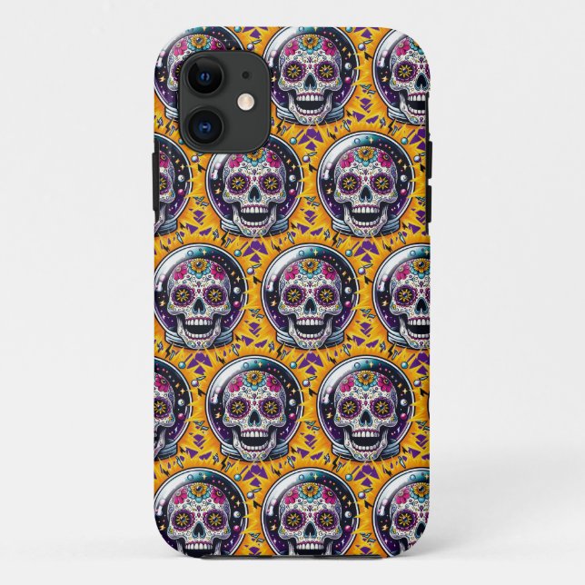 Sugar Skull Art - Sugar Skull Astronaut Case-Mate iPhone Case (Back)