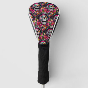 Sugar Skull Art - Swashbuckling Pirate Skull Golf Head Cover