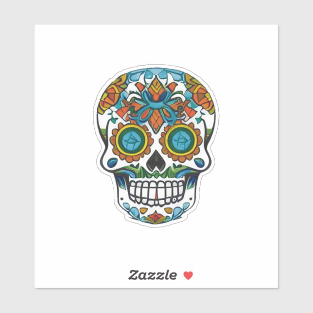  Sugar Skull Art - Traditional Colourful (Sheet)