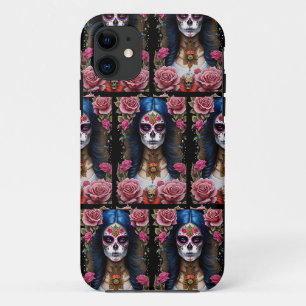 Sugar Skull Art - Traditional Woman Case-Mate iPhone Case
