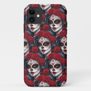 Sugar Skull Art - Vibrant Remembrance Case-Mate iPhone Case