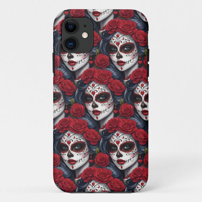 Sugar Skull Art - Vibrant Remembrance Case-Mate iPhone Case (Back)