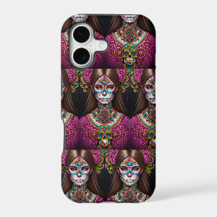 Sugar Skull Art - Woman in Striking Makeup