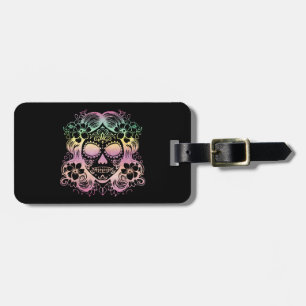 Sugar Skull Beautiful La Catrina Day of the Dead Luggage Tag