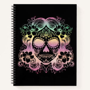Sugar Skull Beautiful La Catrina Day of the Dead Notebook