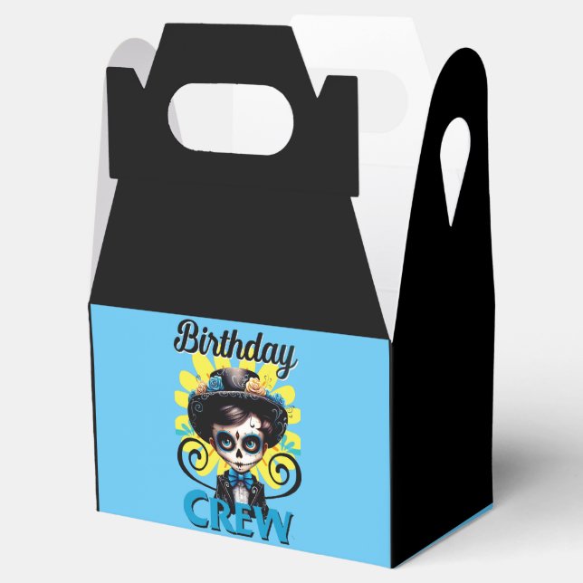 Sugar Skull Birthday Boy Favour Box (Opened)