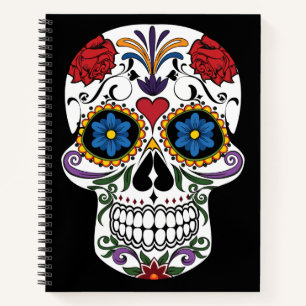 Sugar Skull Black-Day of The Dead Sketchbook Notebook