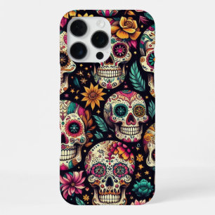 Sugar Skull Blossoms iPhone 16 Pro Max Case
