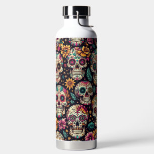 Sugar Skull Blossoms  Water Bottle