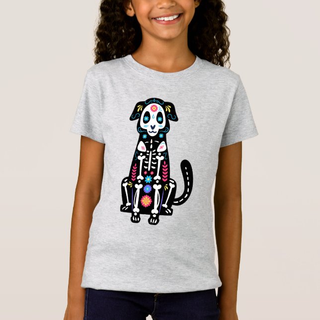 Sugar Skull Calavera Dog IV T-Shirt (Front)