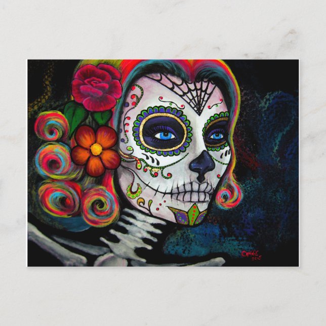Sugar Skull Candy Postcard (Front)