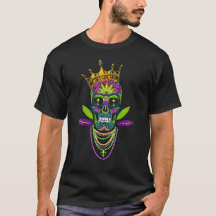 Sugar Skull Carnival Mask Jester Hat Mardi Gras 4 T-Shirt