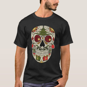 Sugar Skull Christmas Shirt Grunge Dios De Los Mue