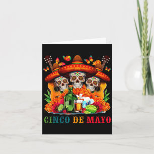 Sugar skull cinco de mayo mexican fiesta card