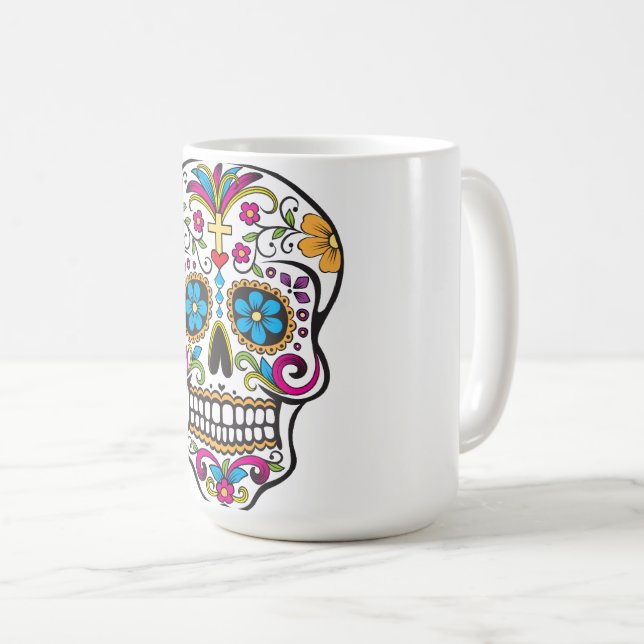 Sugar Skull Coffee Mug (Front Right)