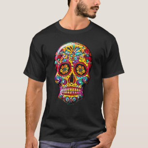 Sugar Skull Cool Calavera Dia Muertos Day Dead S T-Shirt