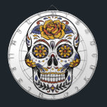 Sugar Skull Dartboard<br><div class="desc">A sugar skull with flowers dart board for some fun on Halloween, or any time of the year!</div>