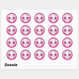 Sugar Skull Day of the Dead Classic Round Sticker