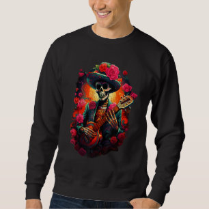 Sugar Skull Day of the Dead Dia de Los Muertos Mar Sweatshirt