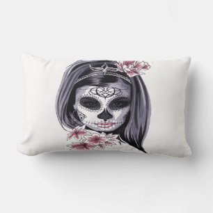 Sugar Skull Day of the Dead Día de Muertos Lumbar Cushion