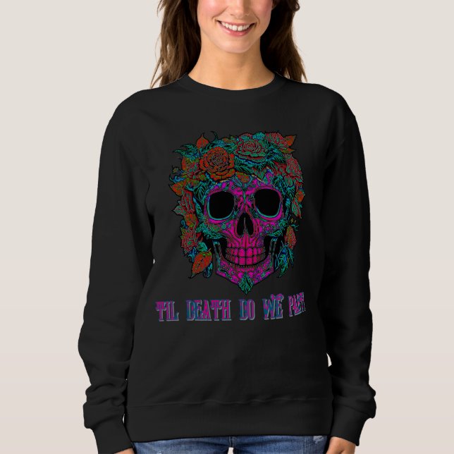 Sugar Skull Day of the Dead halloween Sweatshirt (Front)