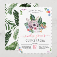 Sugar Skull Day of the Dead Quinceañera