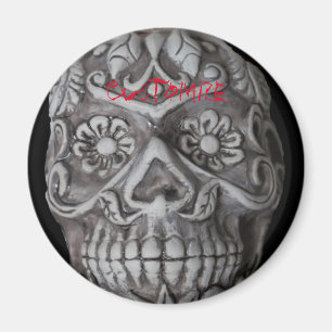 Sugar Skull Day of the Dead Thunder_Cove Magnet