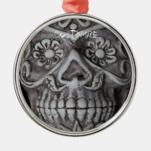 Sugar Skull Day of the Dead Thunder_Cove Metal Tree Decoration