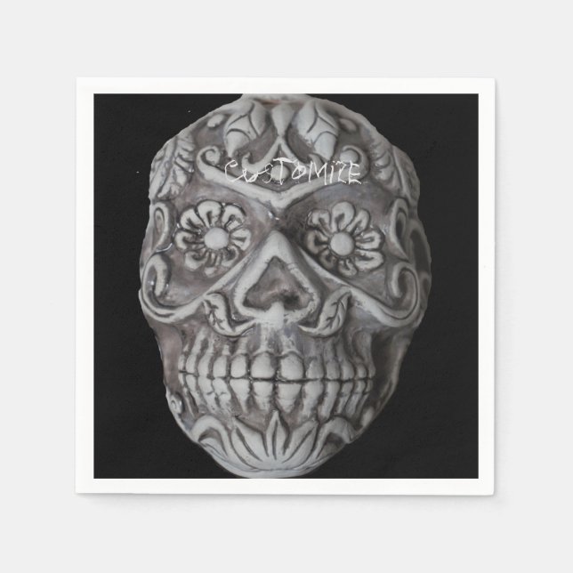 Sugar Skull Day of the Dead Thunder_Cove Napkin (Front)