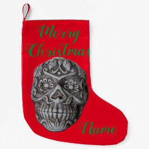 Sugar Skull Day of the Dead Thunder_Cove Small Christmas Stocking